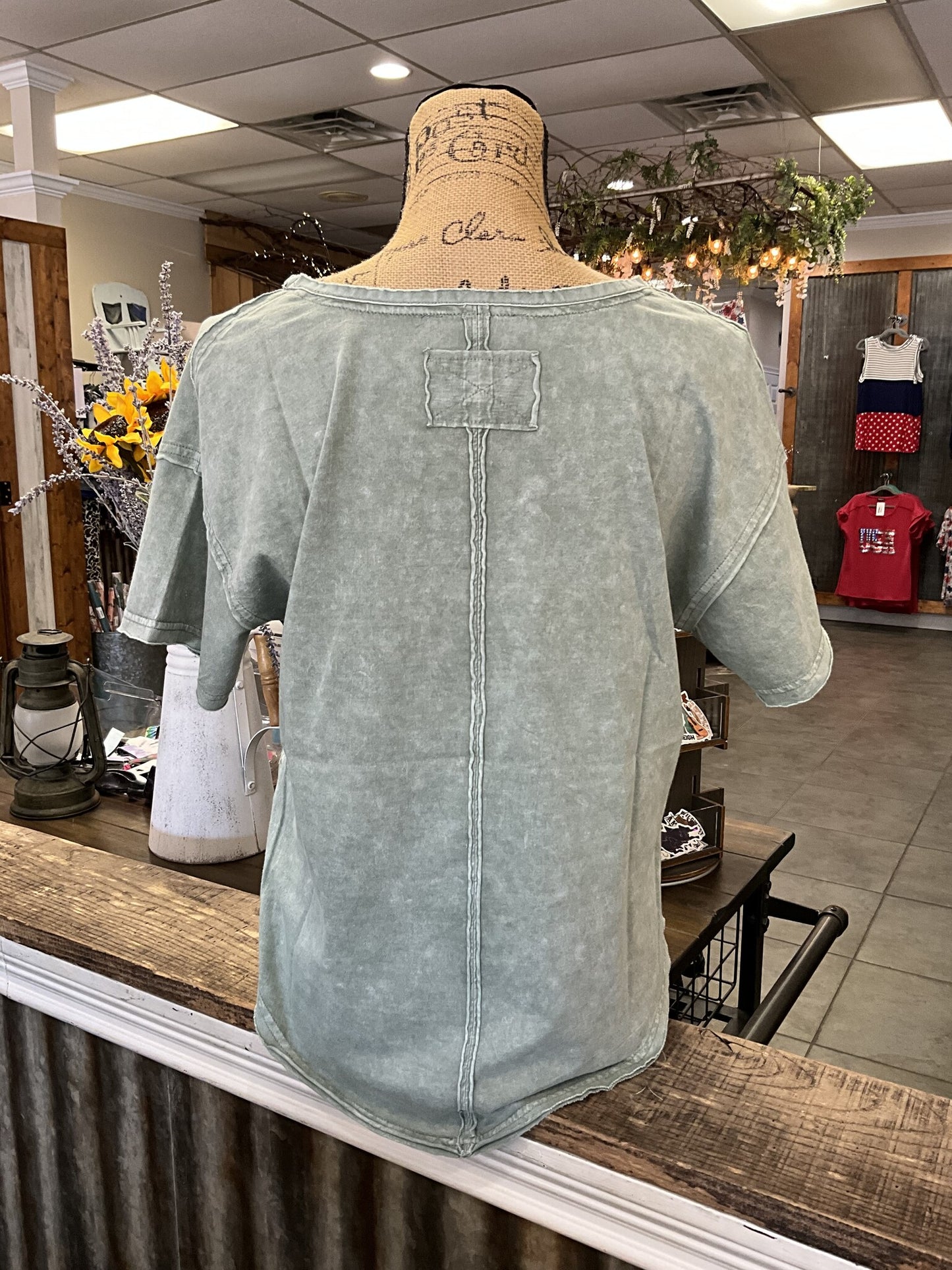 Olive Oversized Top