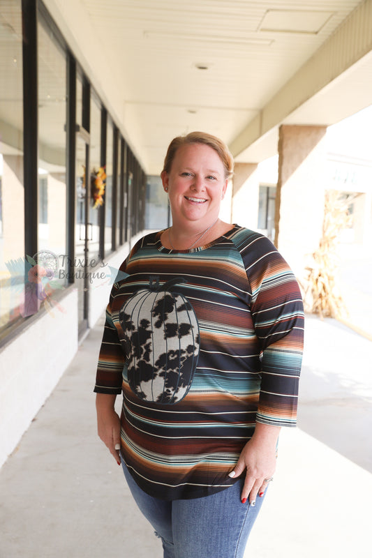 Punchy Pumpkin 3/4 Tee