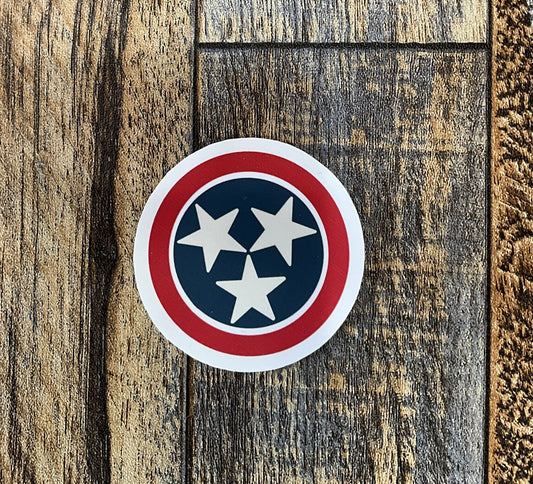 Tri Star Red Sticker
