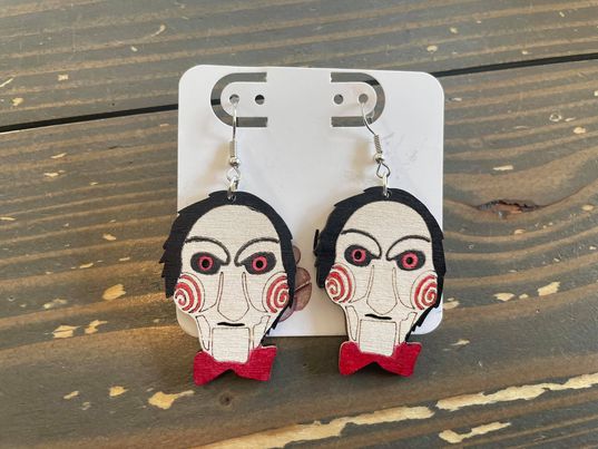 Horror Wood Earrings