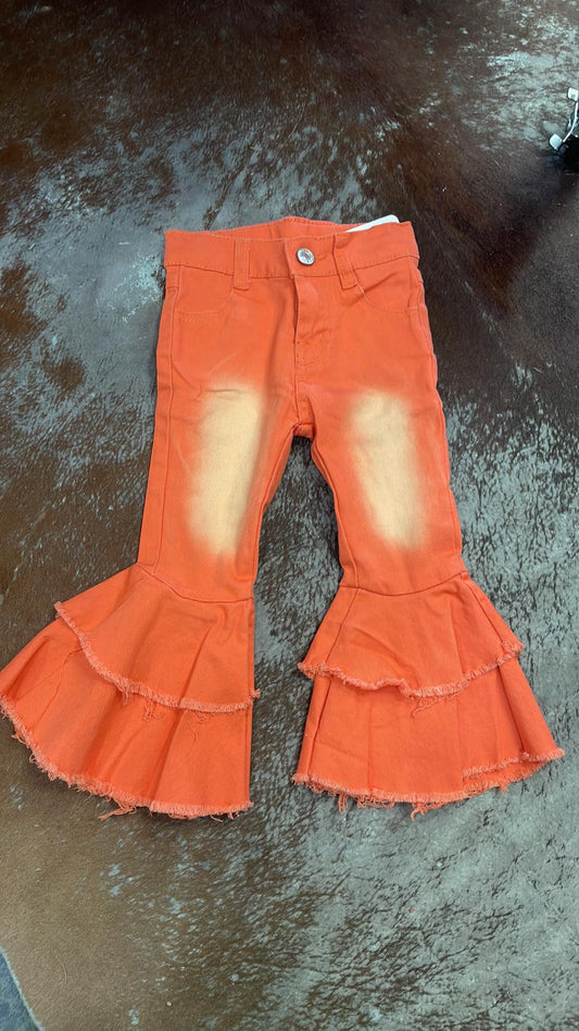Orange Kids Denim Bell Bottoms
