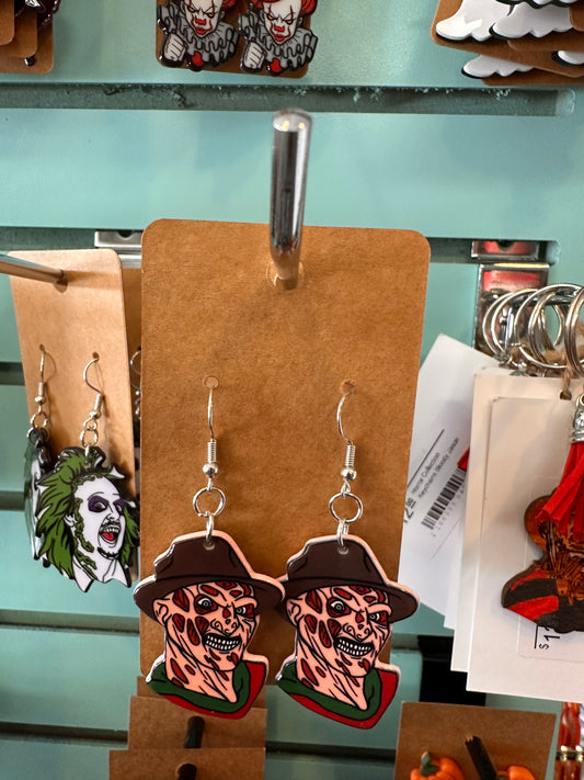 Halloween Freddy Dangle Earrings