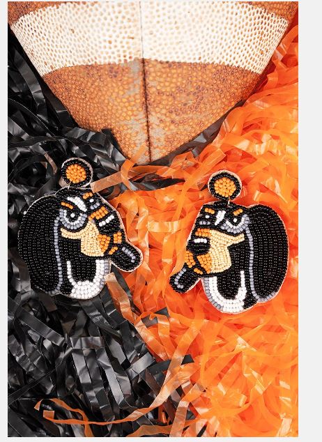 Smokey Seed Beaded Dangle Earrings