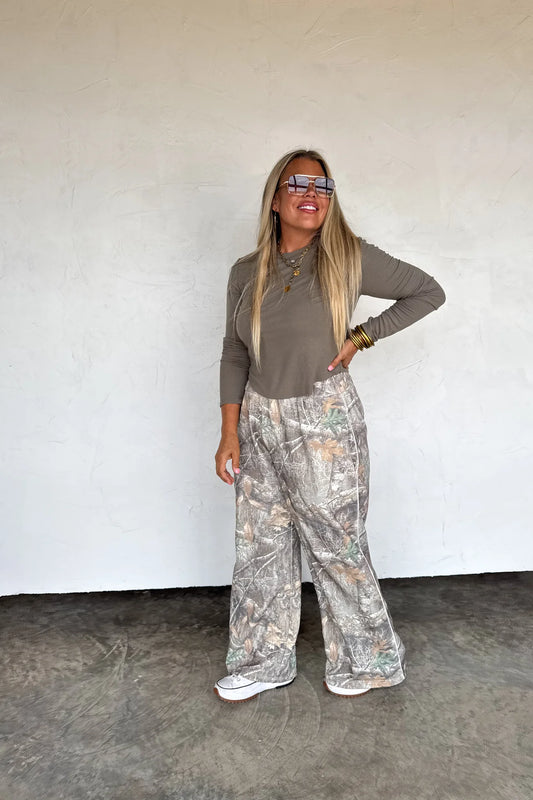 Camo Wide Leg Joggers