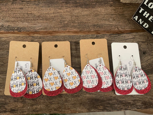Softball Dangle Earrings