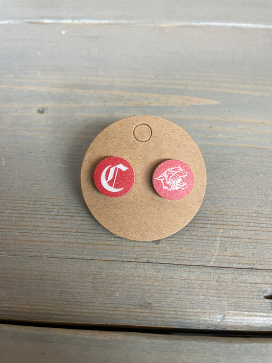 Central C Stud Earrings