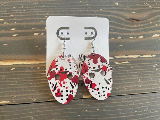 Horror Wood Earrings