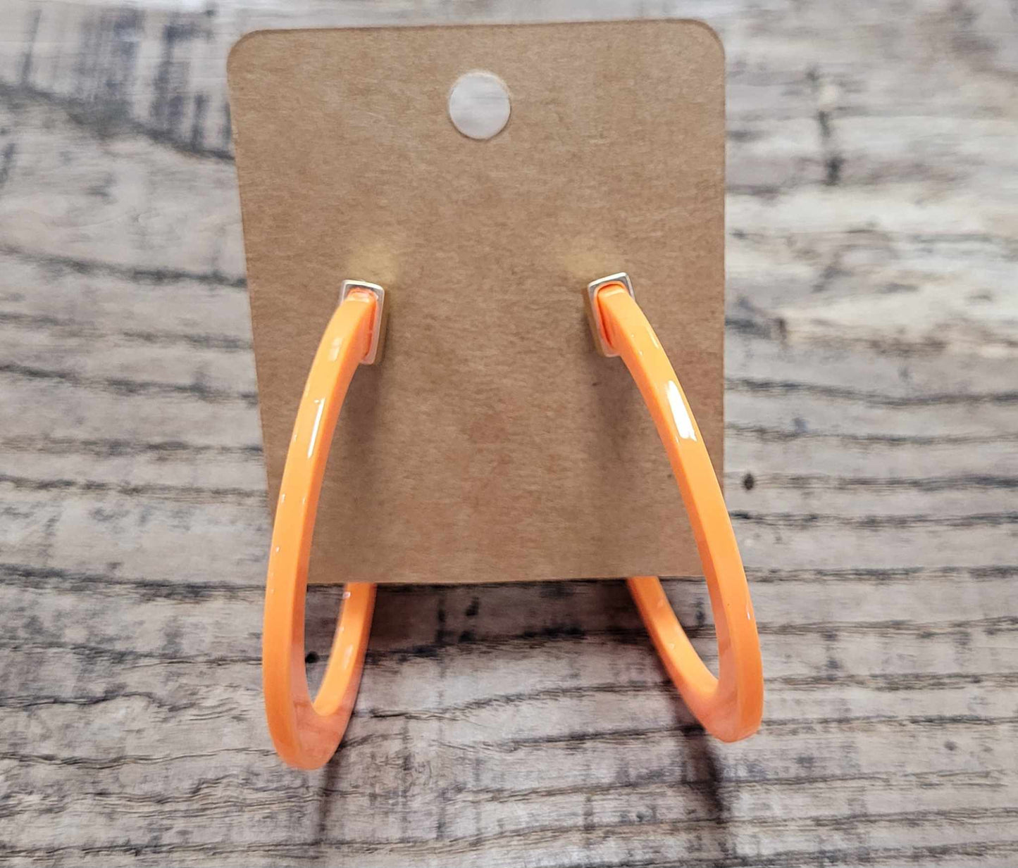 Orange Large Hoop Earrings