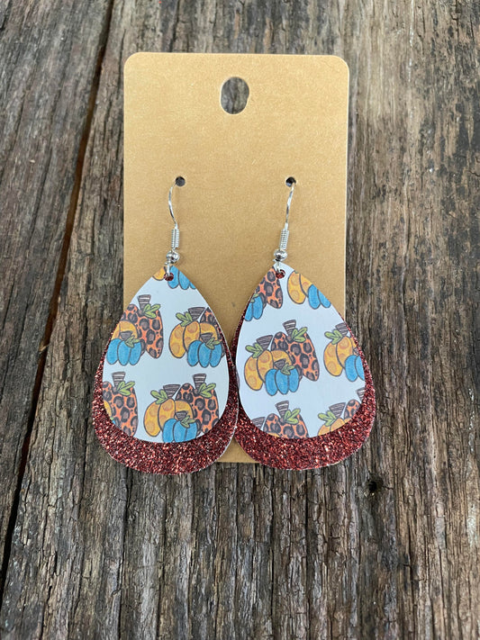 Fall Pumpkin Dangle Earrings