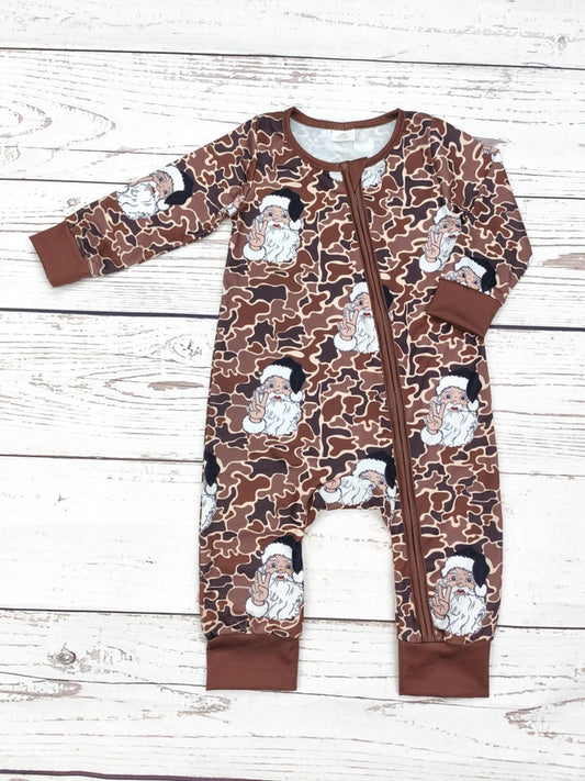 Boy Santa Camo Sleeper