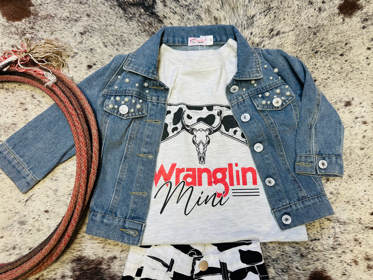 Girls Pearl Denim Jean Jacket