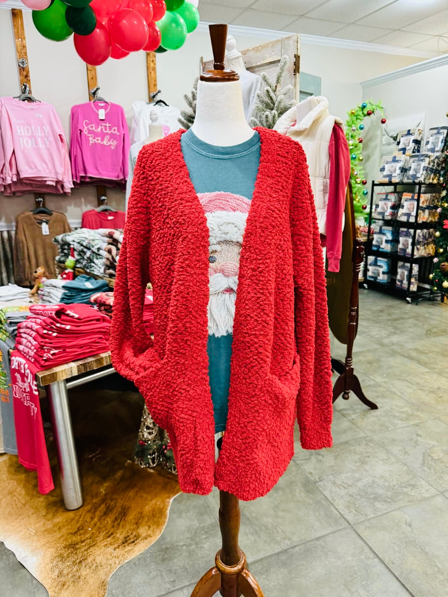 Ruby Popcorn Cardigan