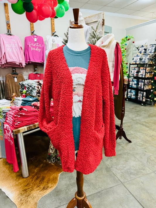 Ruby Popcorn Cardigan