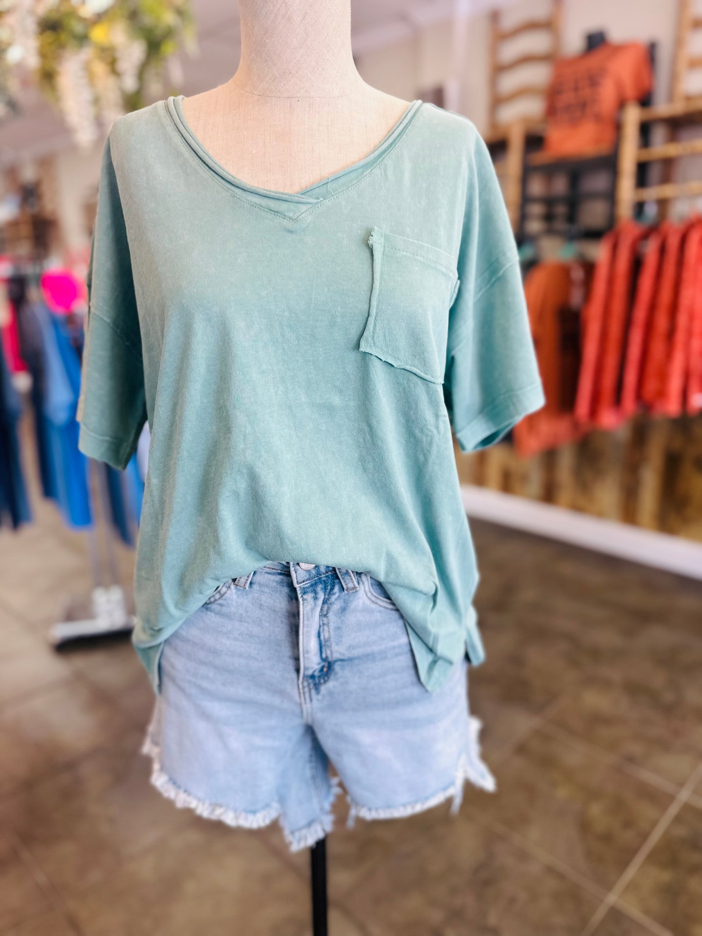 Summer Crush Top- Sage