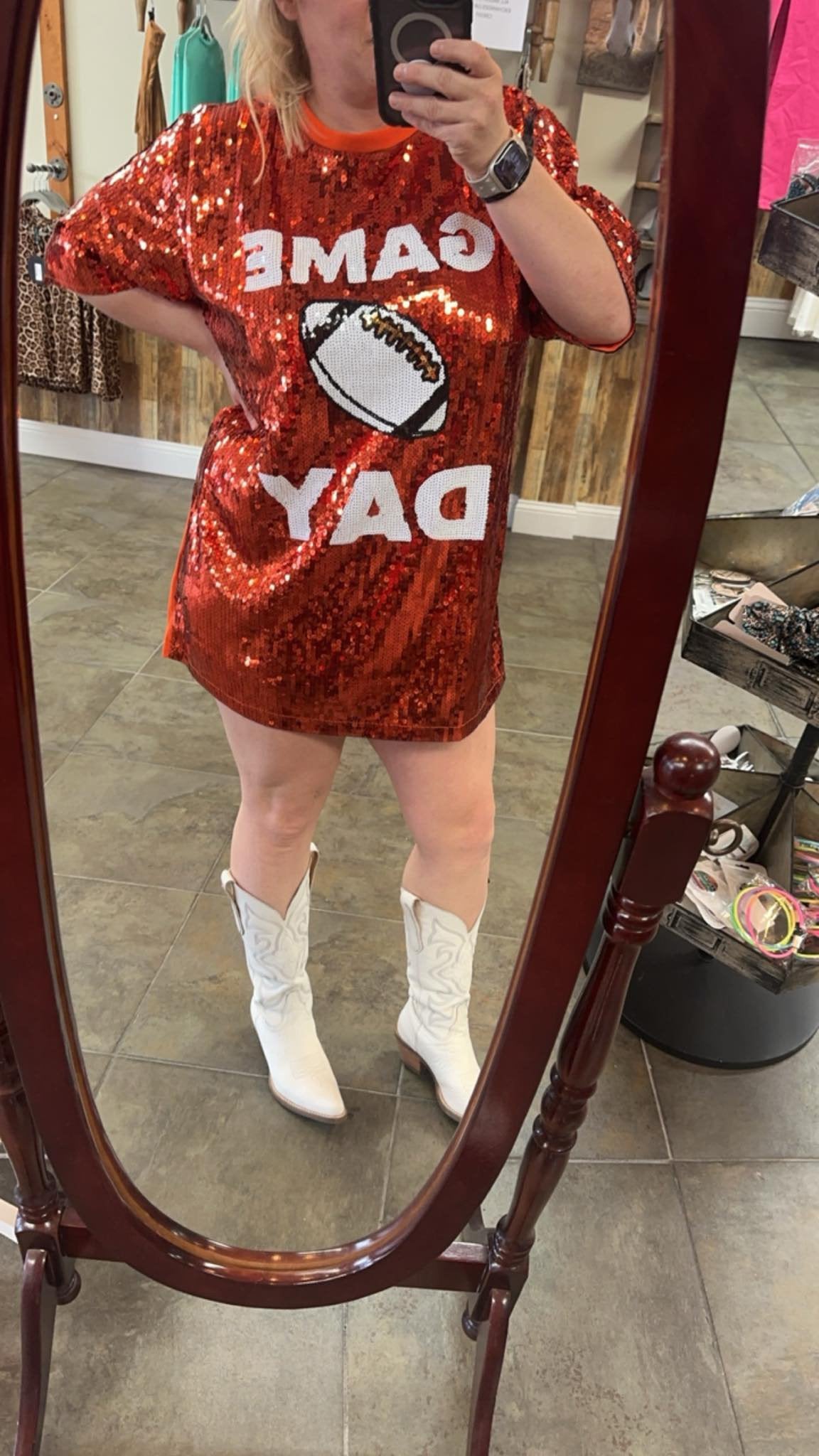 Game Day Football Sequin Dress