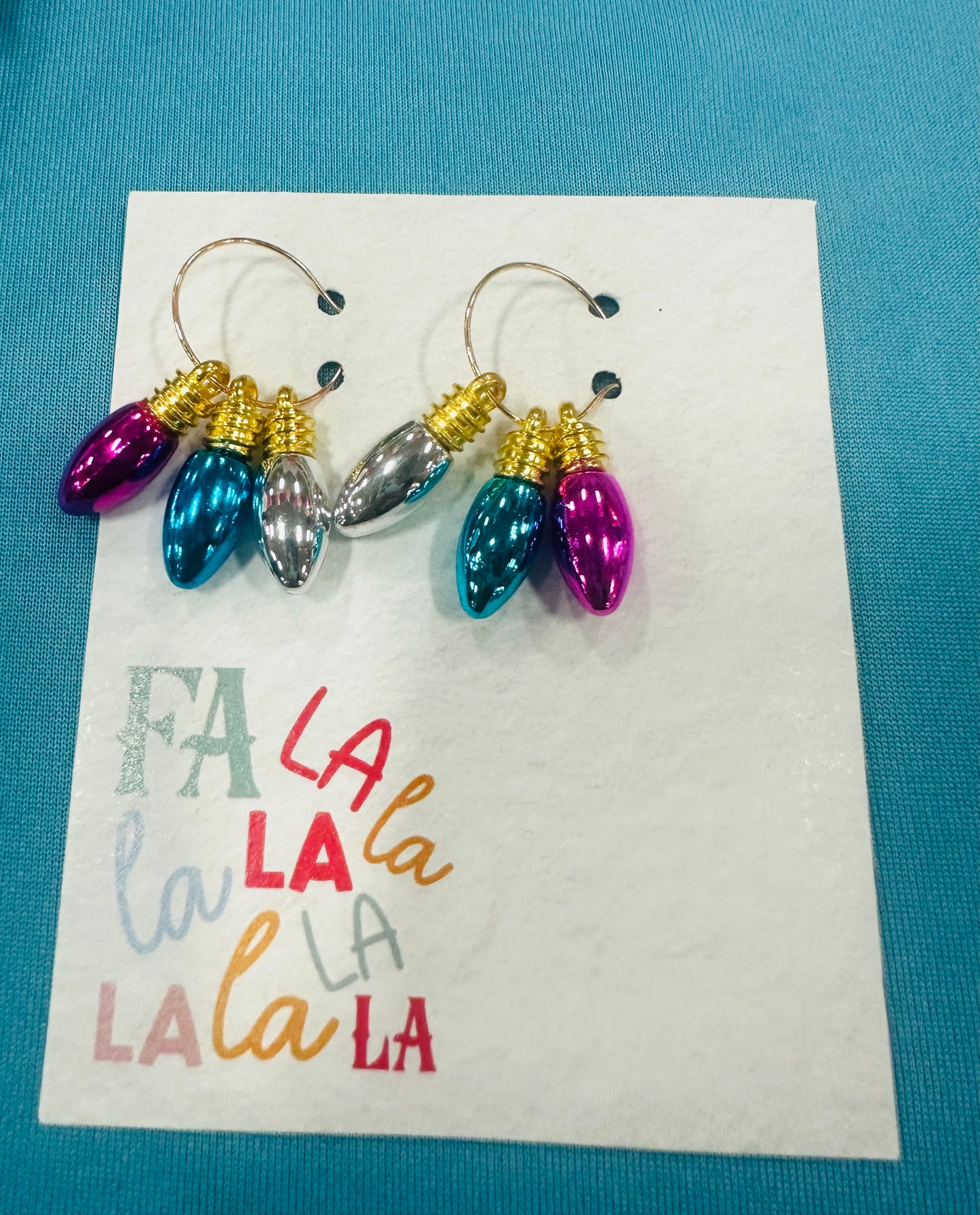 Merry Glow Christmas Light Bulb Earrings