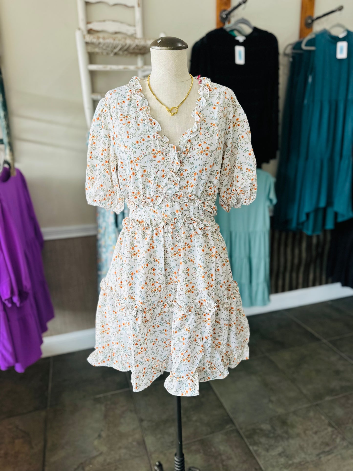 Off White Mini Dress