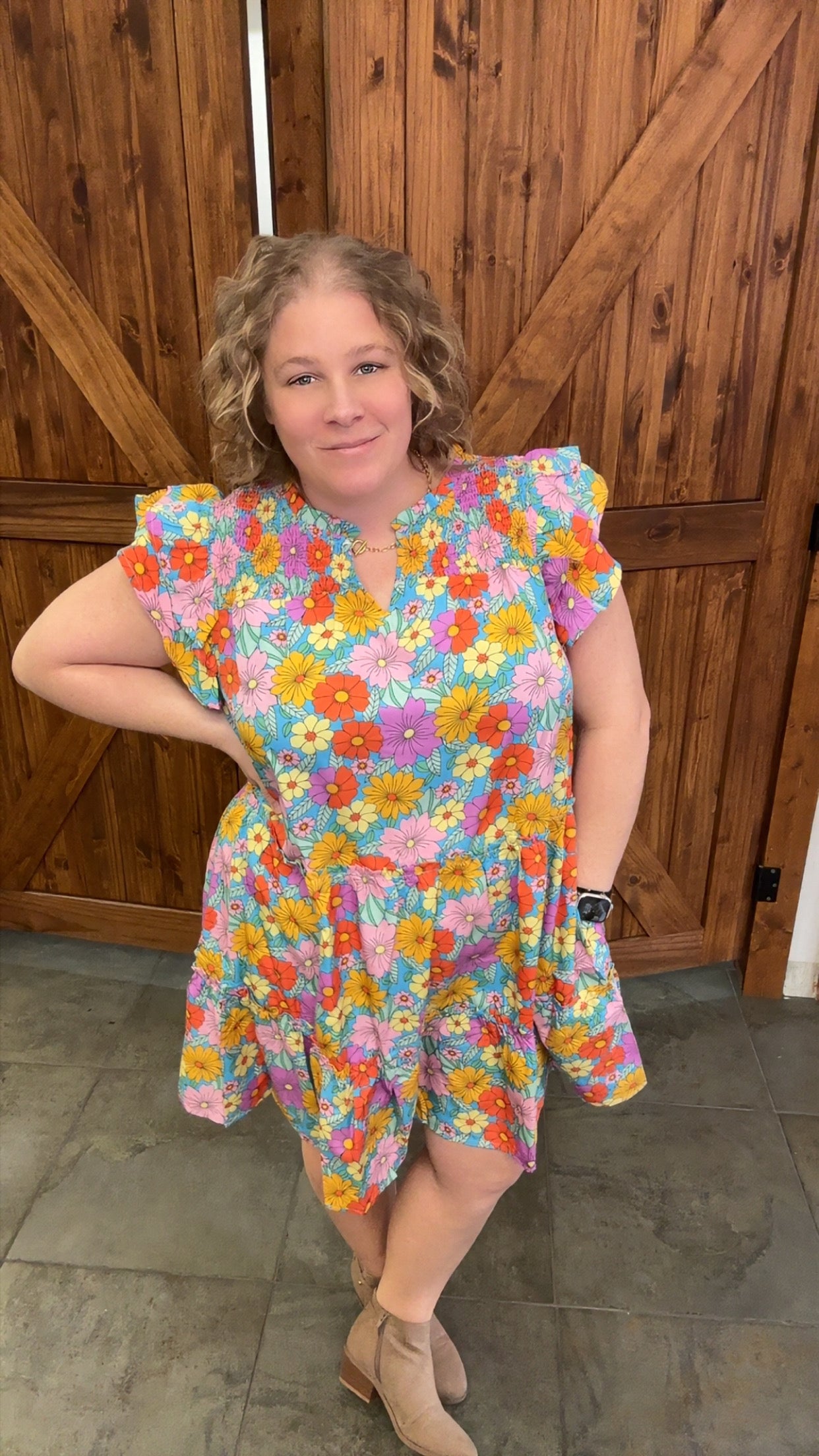 Aqua Mix Spring Dress