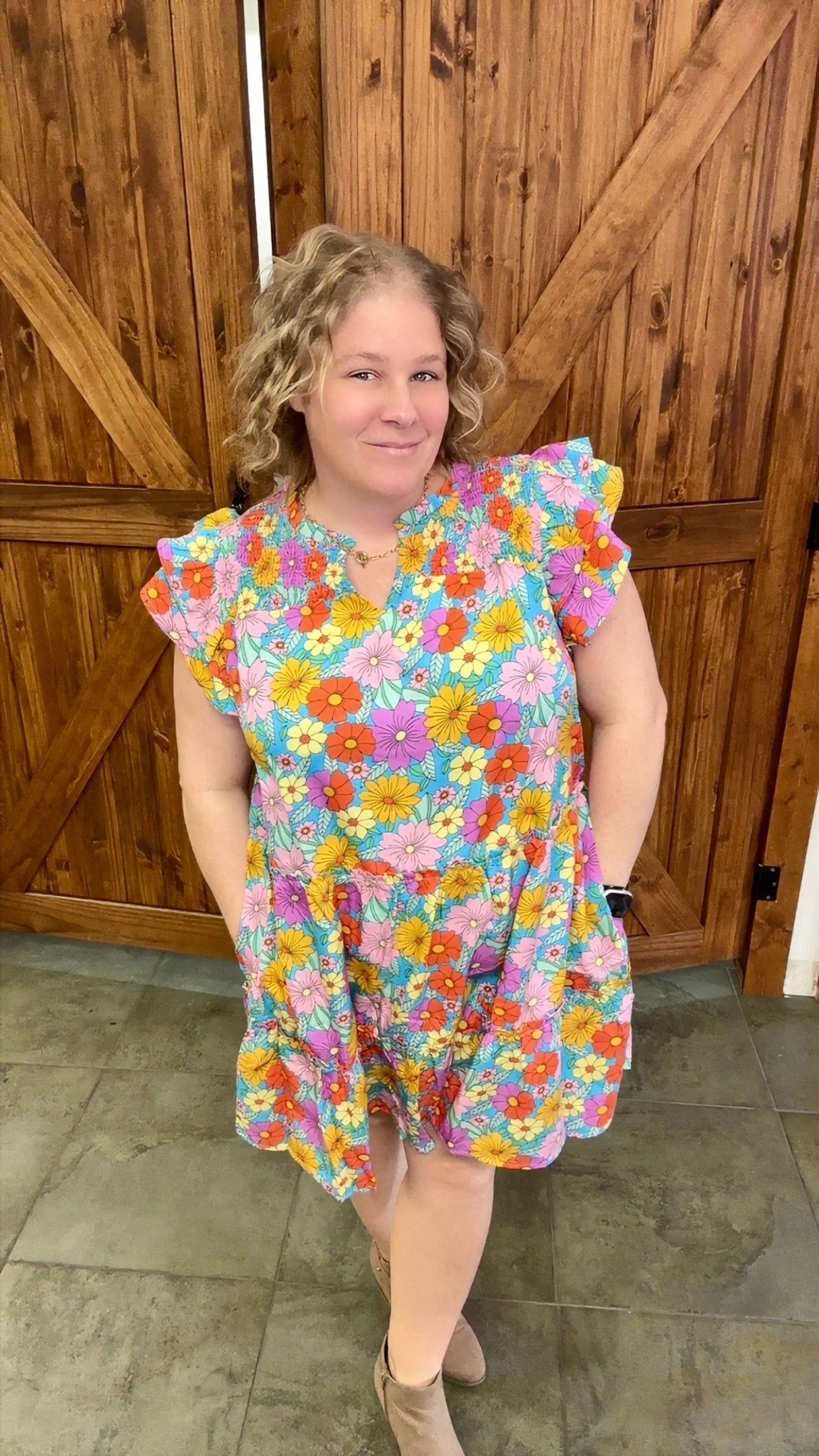 Aqua Mix Spring Dress