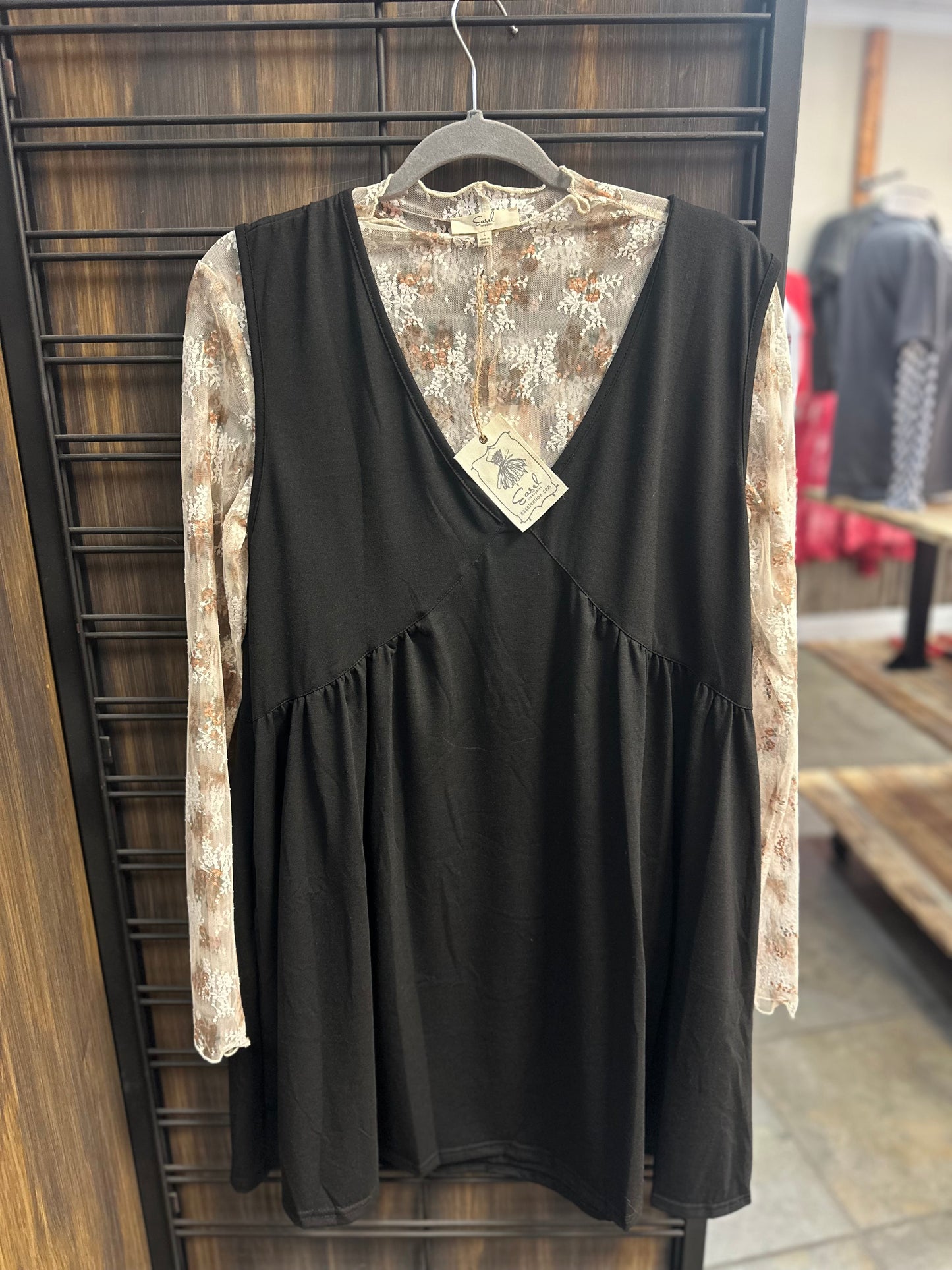 White Floral Lace Sheer Top