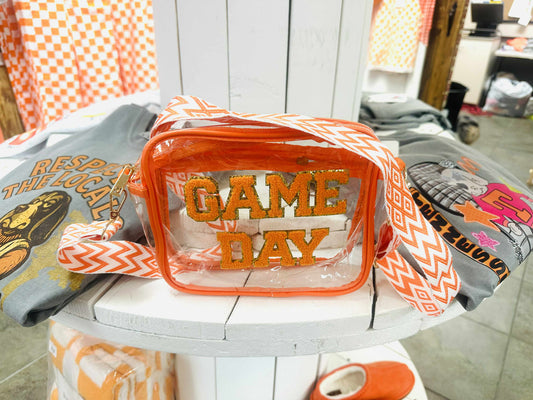 Orange Game Day Clear Bag