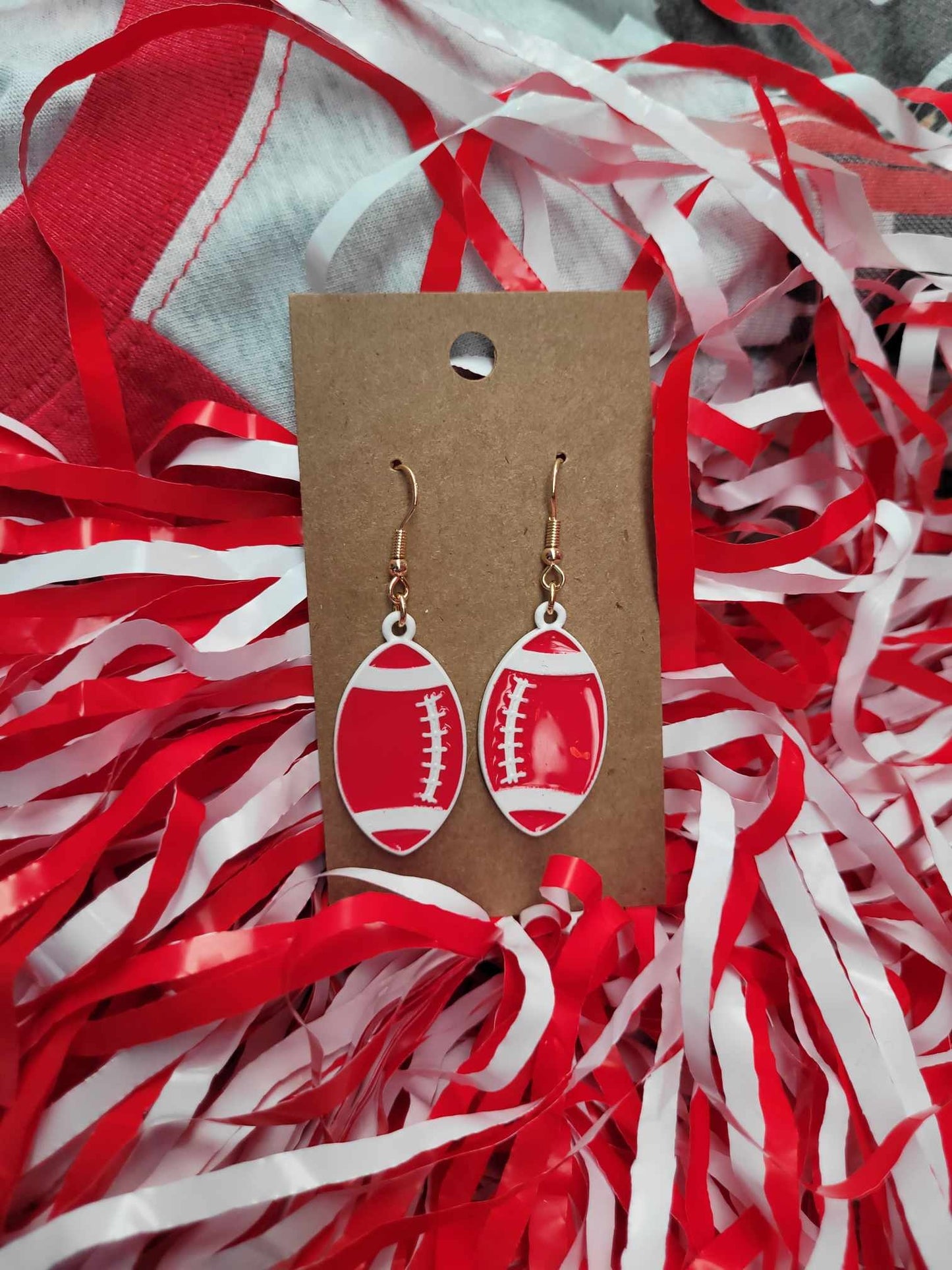 Field Day Football Earrings