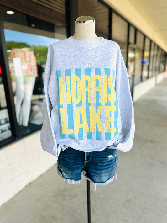 Norris Lake Neon Stripes Sweatshirt