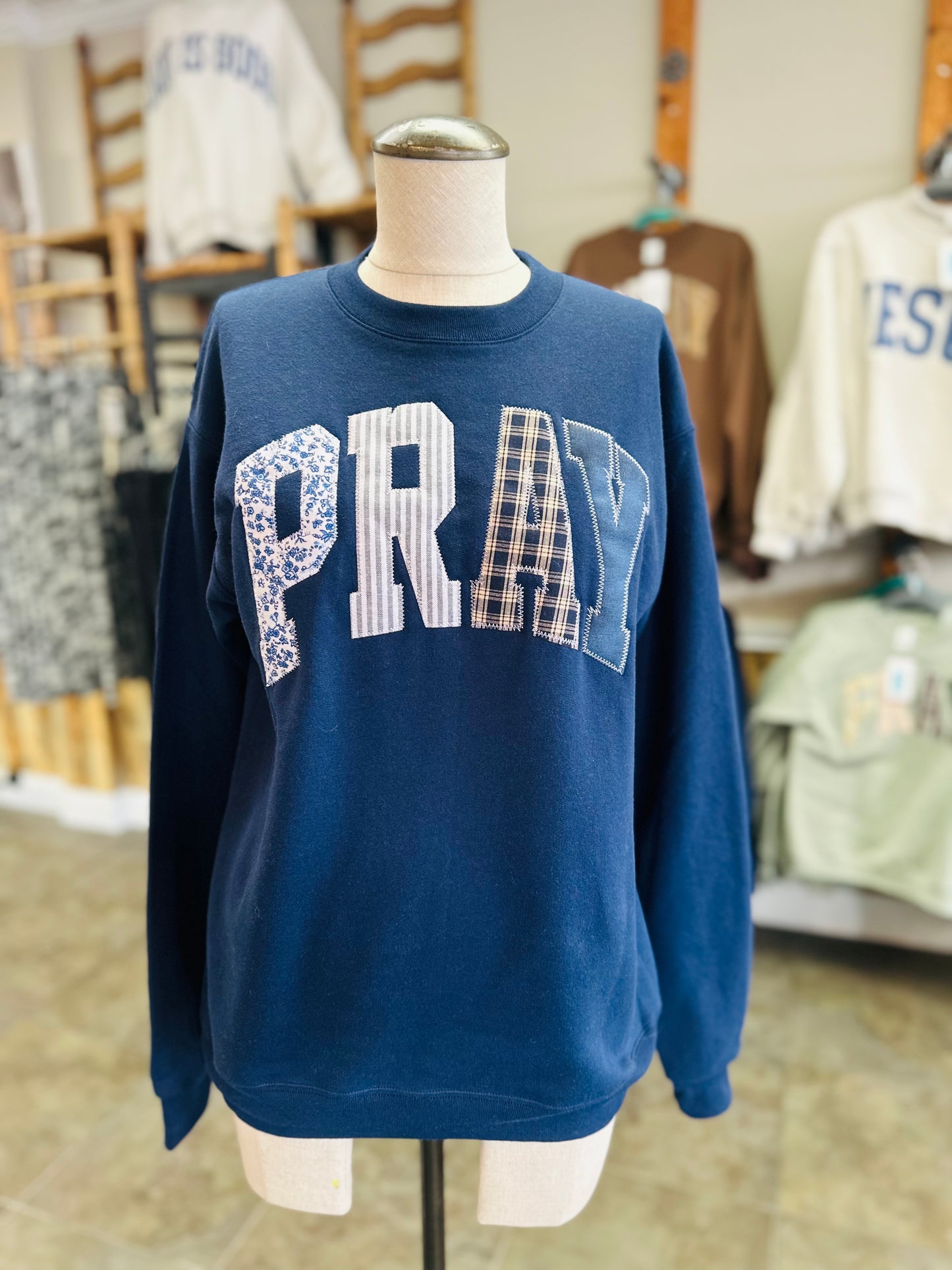 Navy Pray Sweatshirt