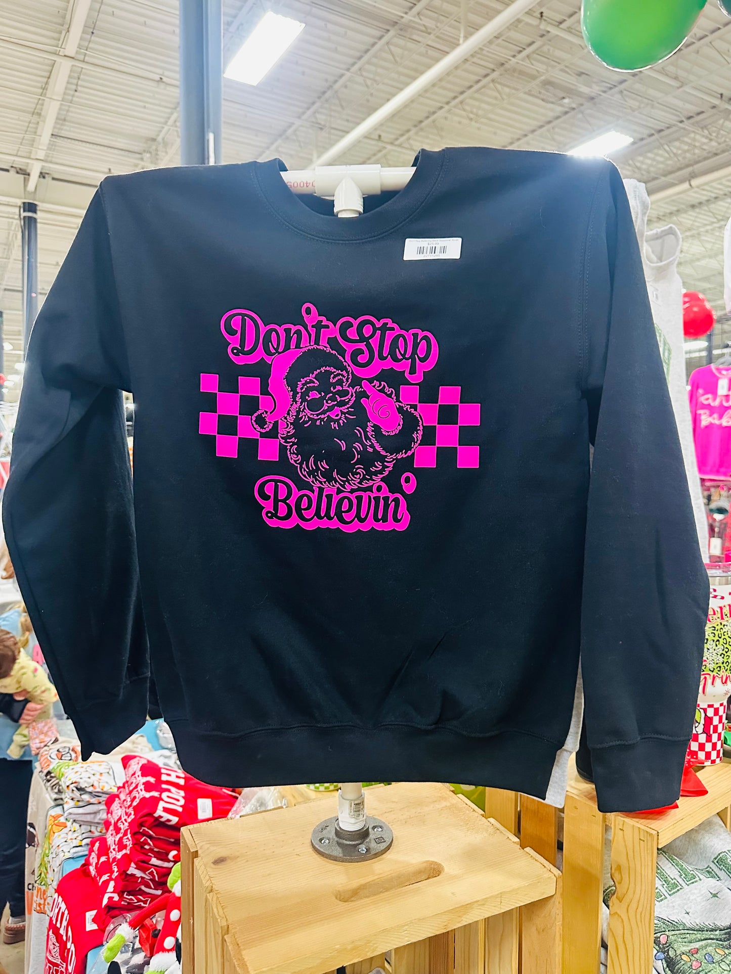 Don't Stop Believing Black Sweatshirt Small