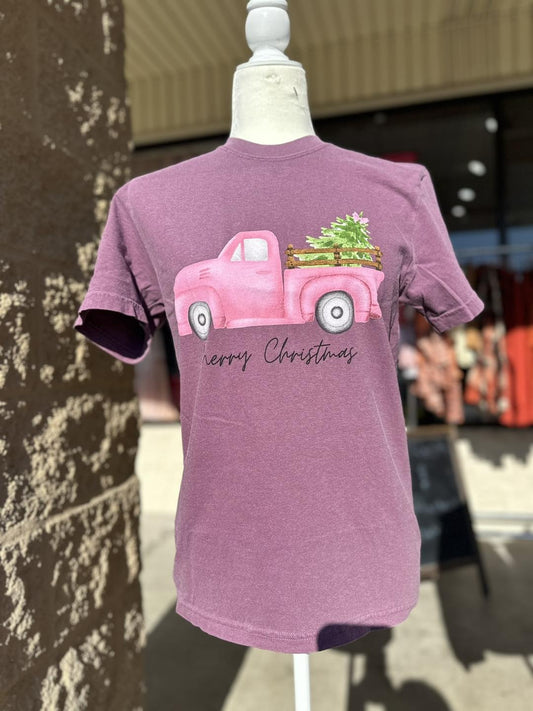 Preppy Christmas Truck Tee