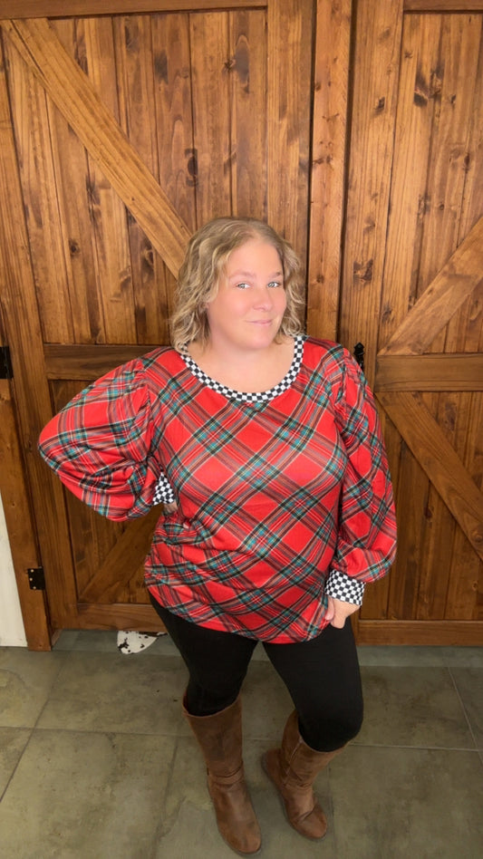 Merry & Checkered Top