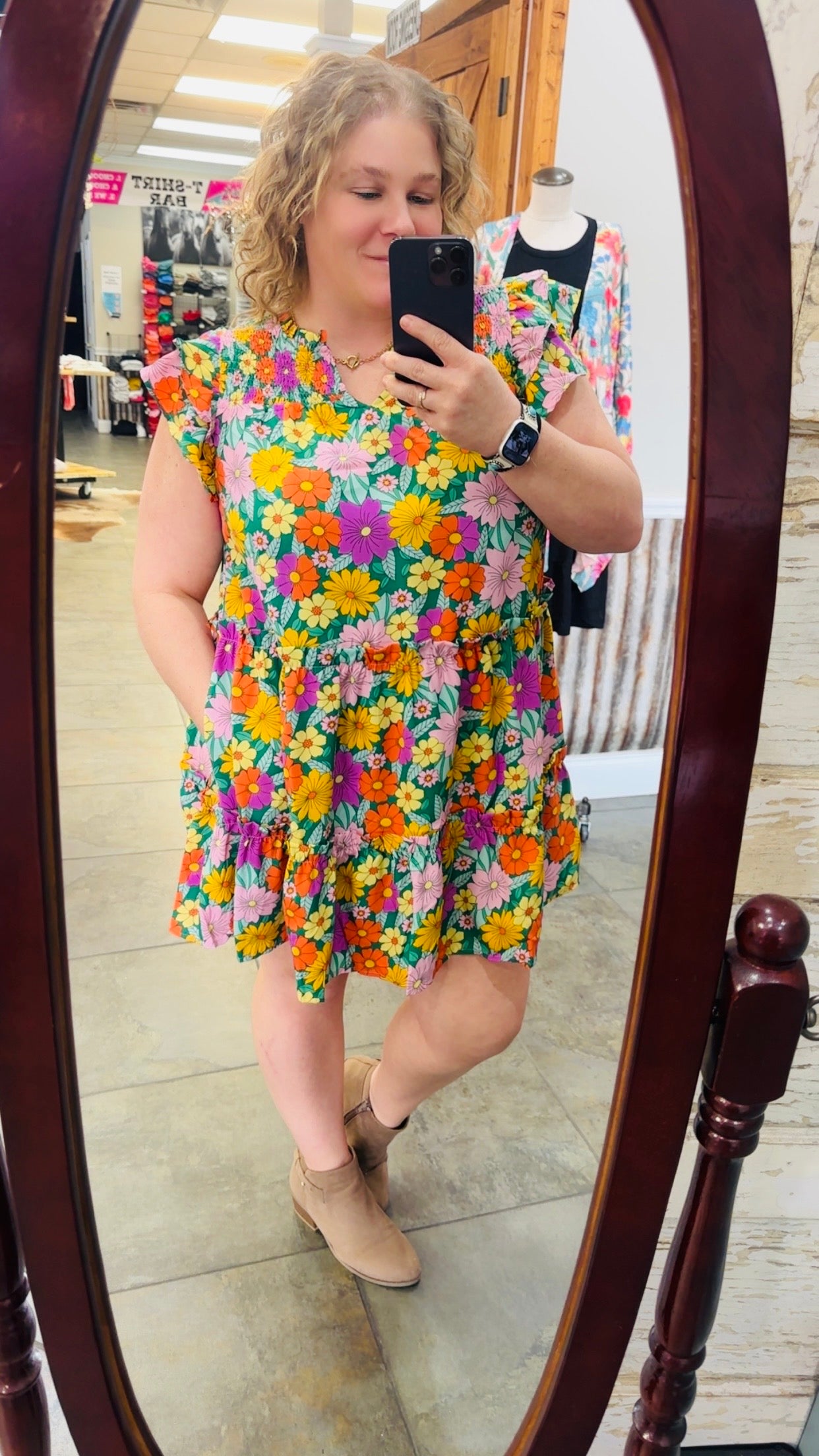 Green Mix Spring Dress