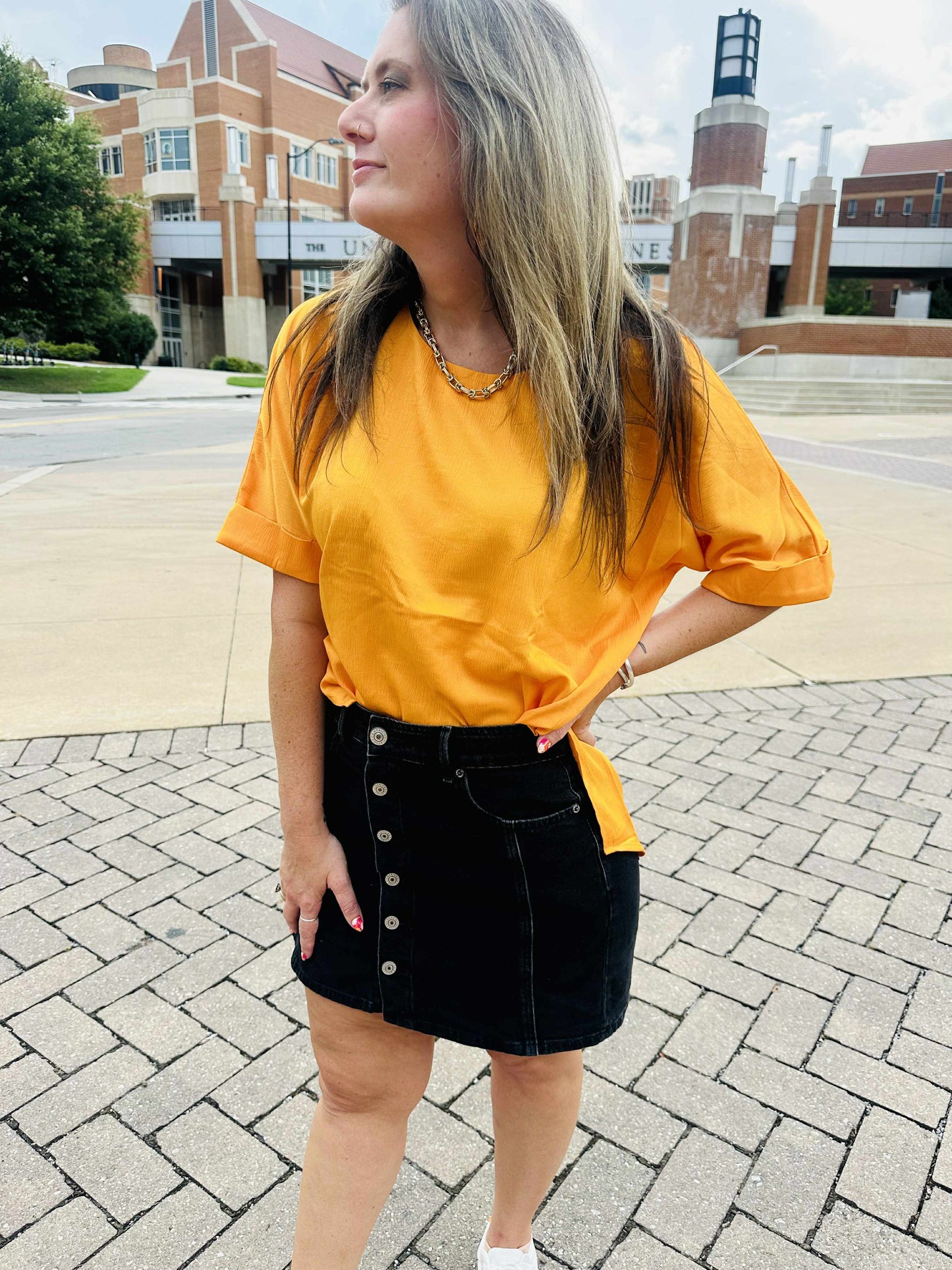 Rocky Top Orange Oversized Top