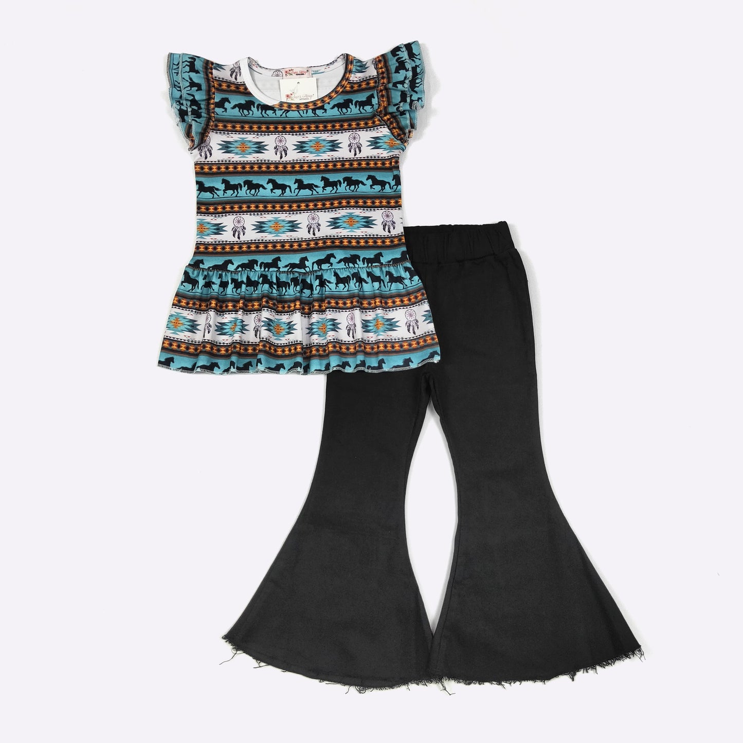 Turq Aztec Girls Set