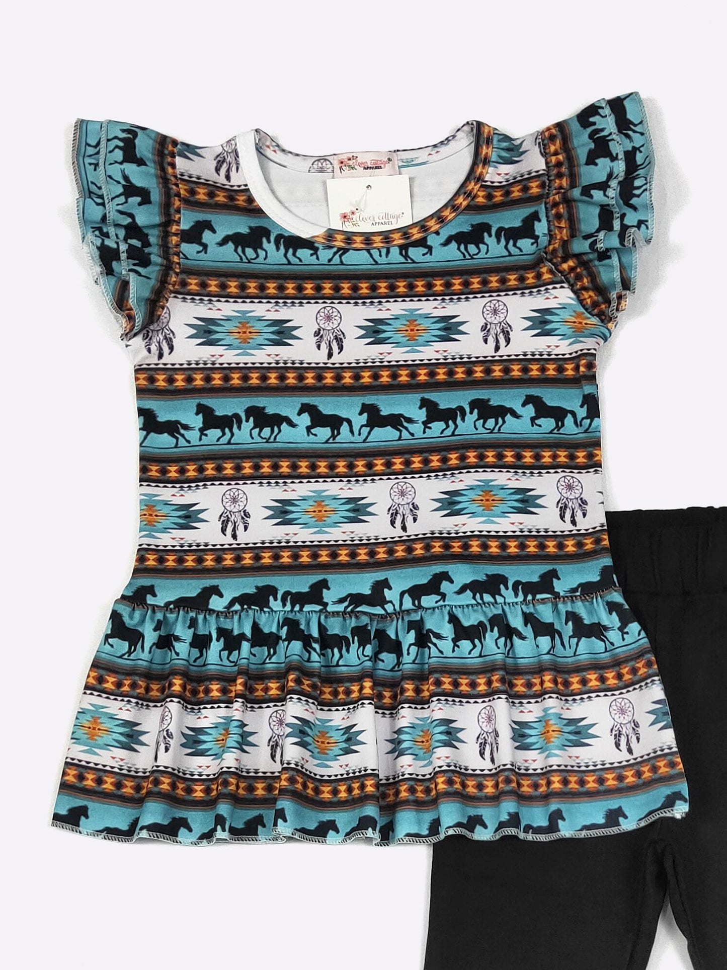 Turq Aztec Girls Set