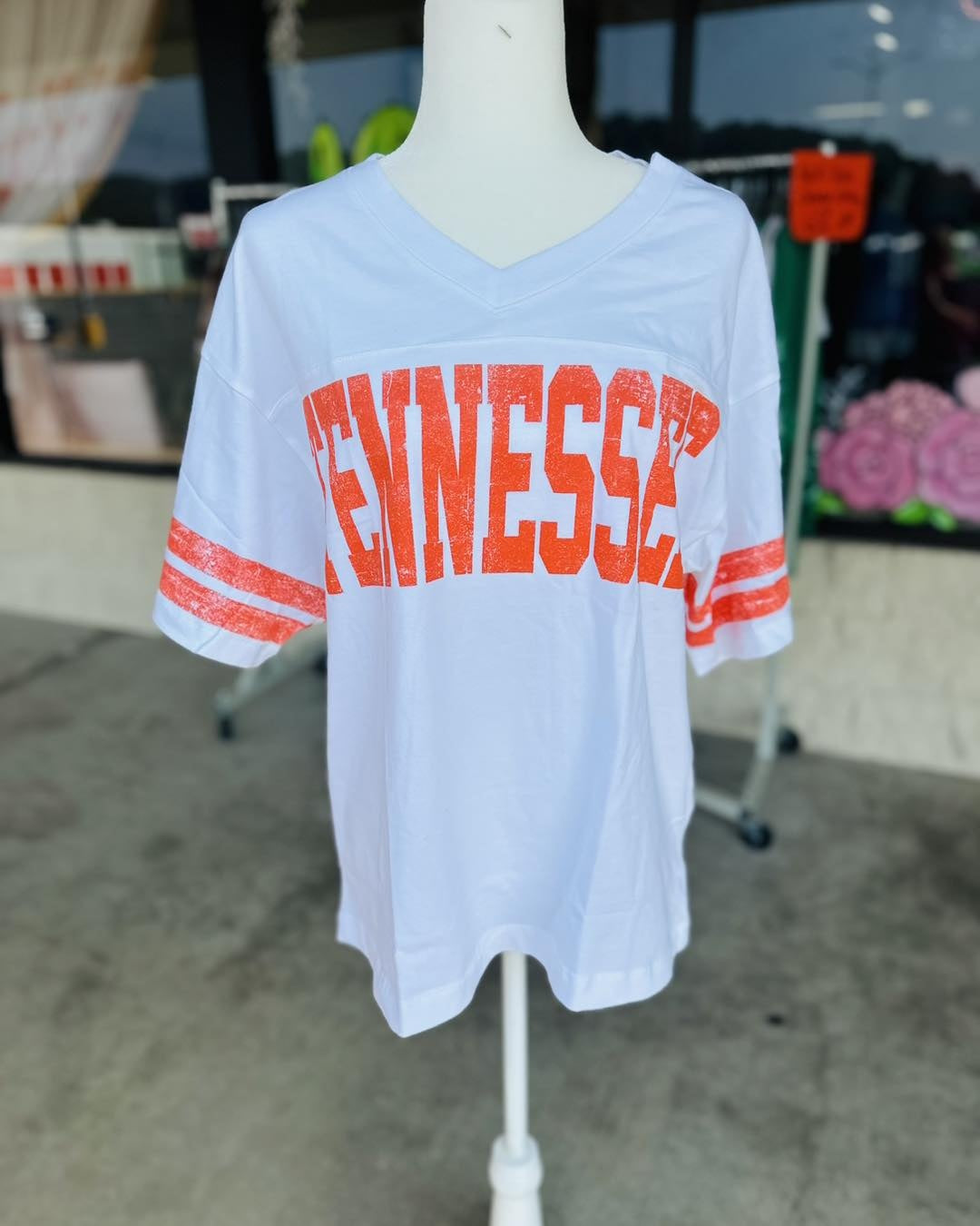 TN Print V Neck Top