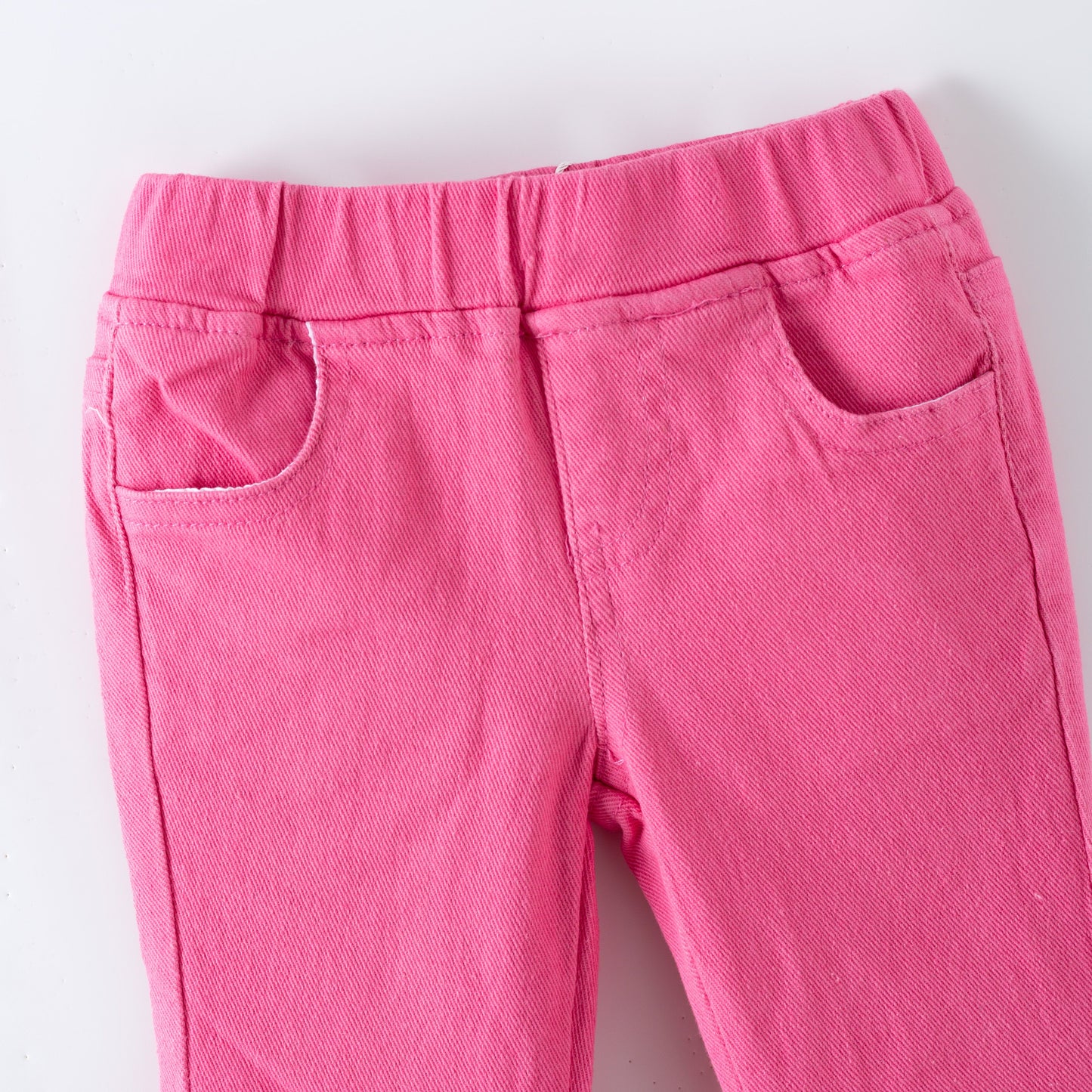 Girls Pink Flare Jeans