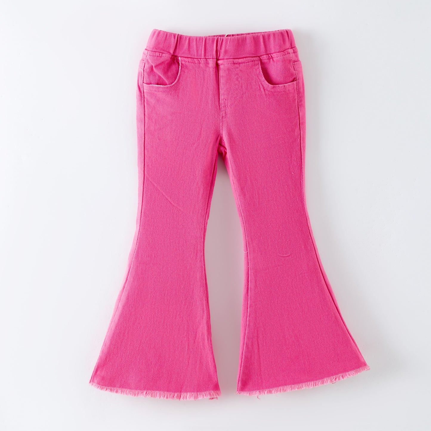 Girls Pink Flare Jeans