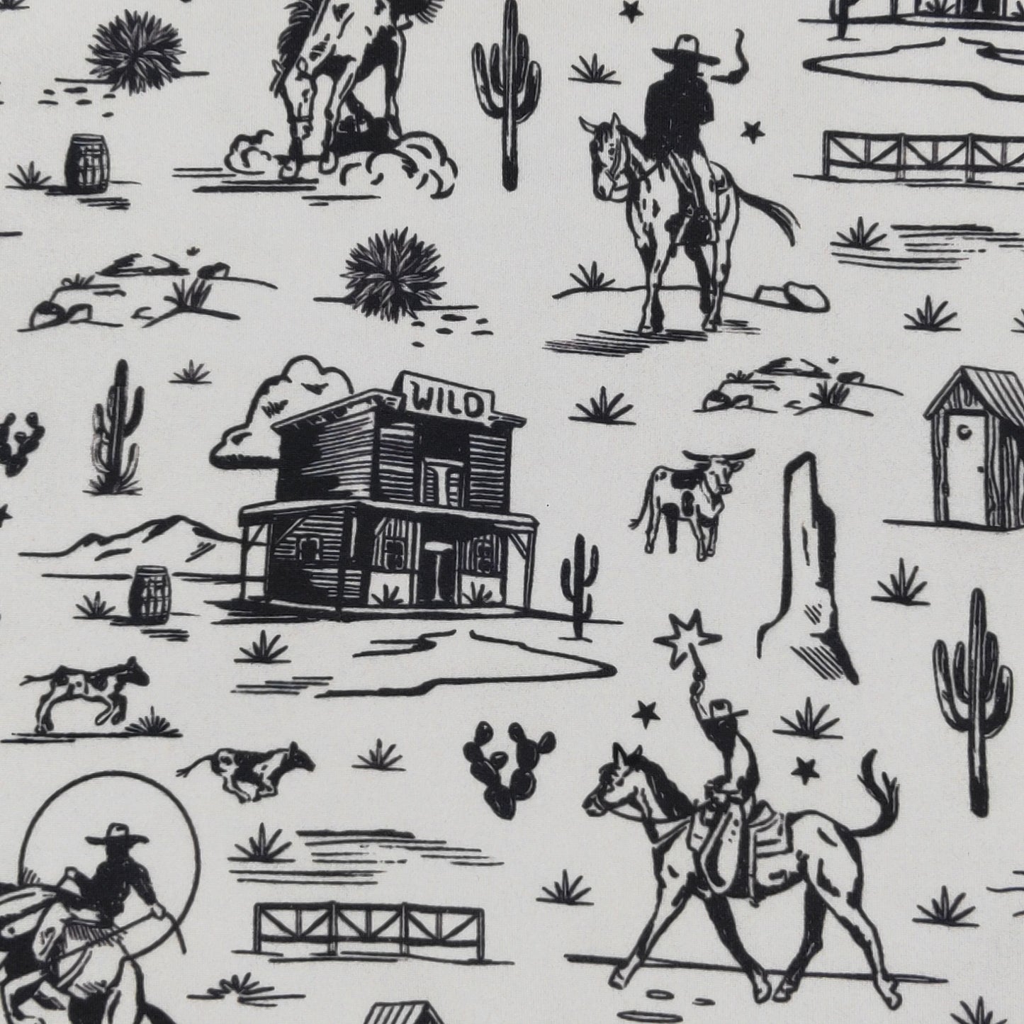 Black & White Western Boy Romper 12/24M