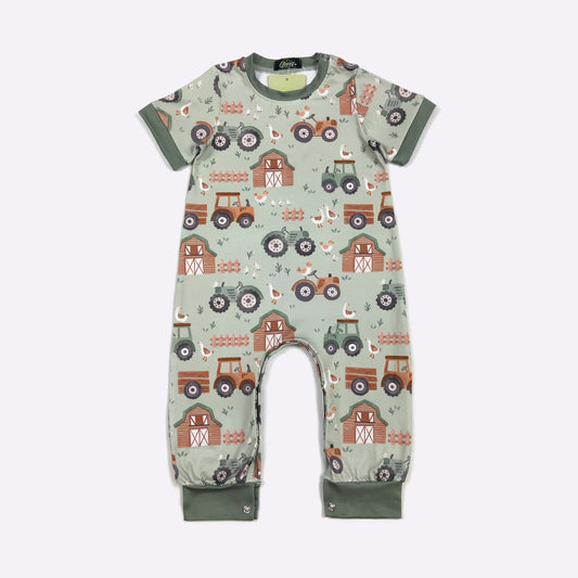 Green Gander Farm Boy Romper