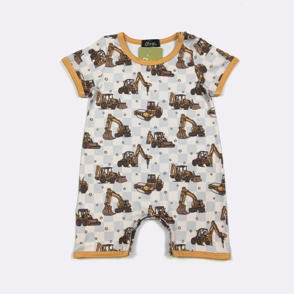 Construction Check Romper