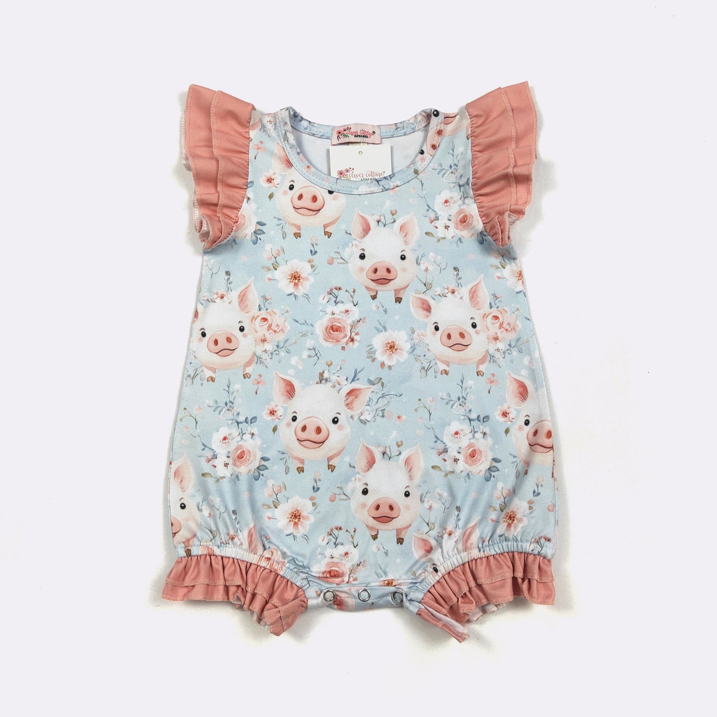 Floral Piglet Romper