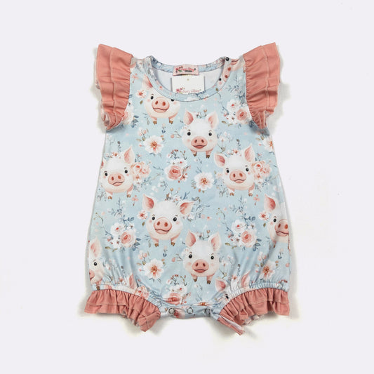 Floral Piglet Romper