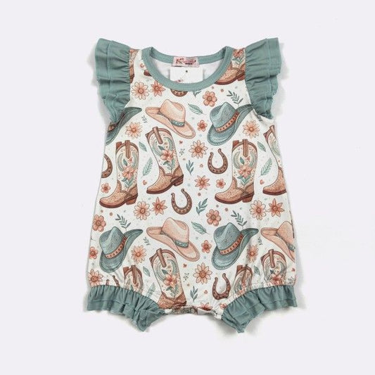 Sage Cowgirl Romper