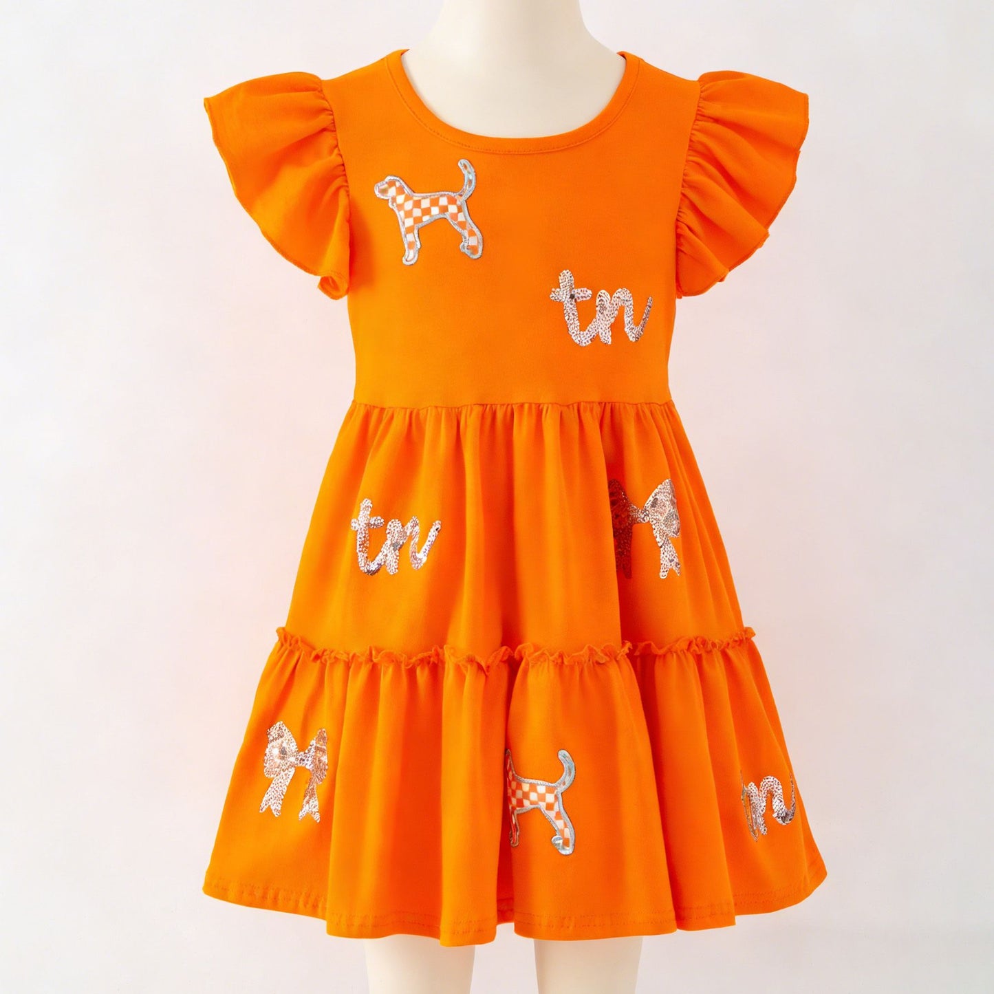 TN Silver Sequin Girls Dress