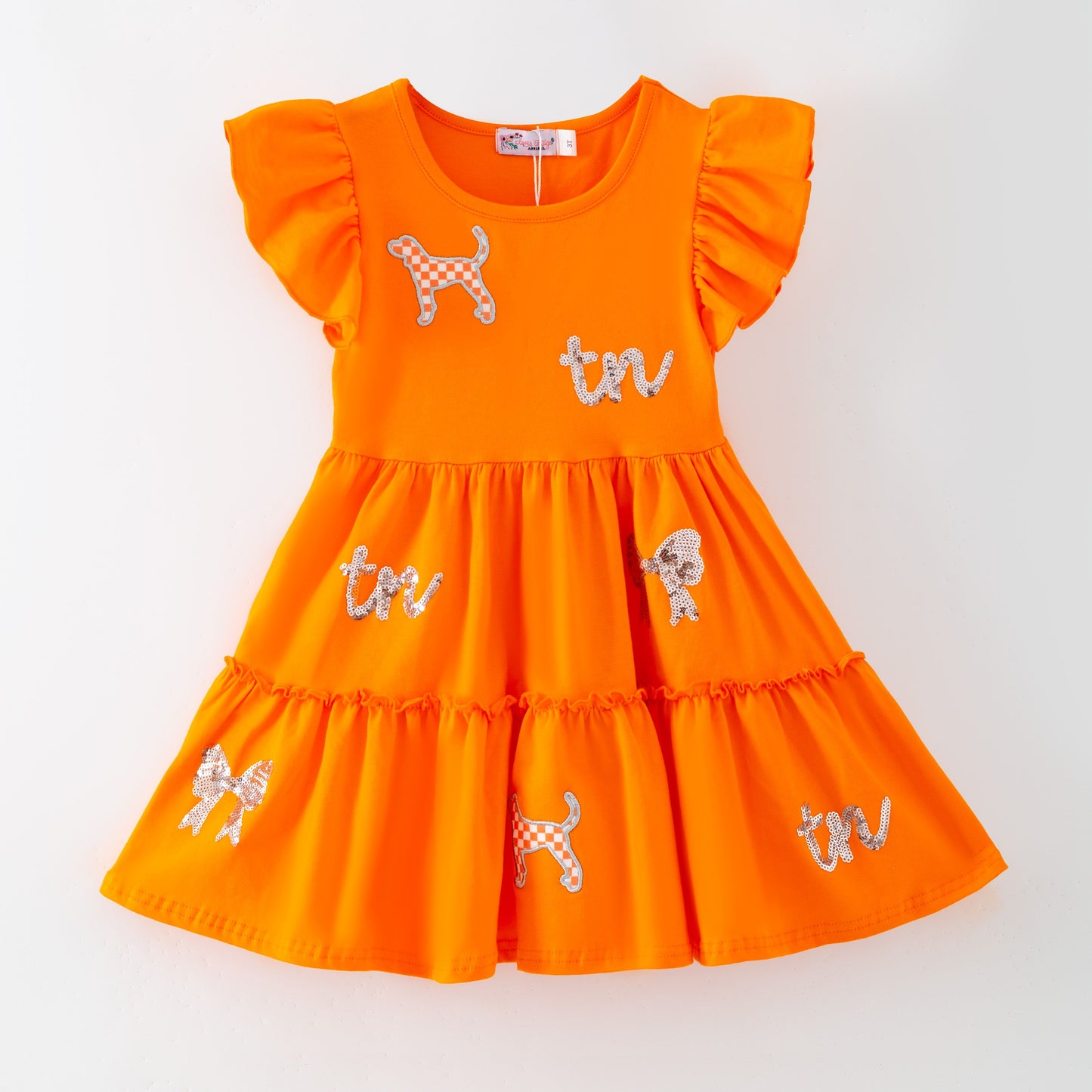 TN Silver Sequin Girls Dress