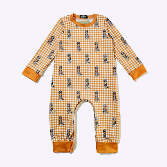 Smokey LS Check Romper