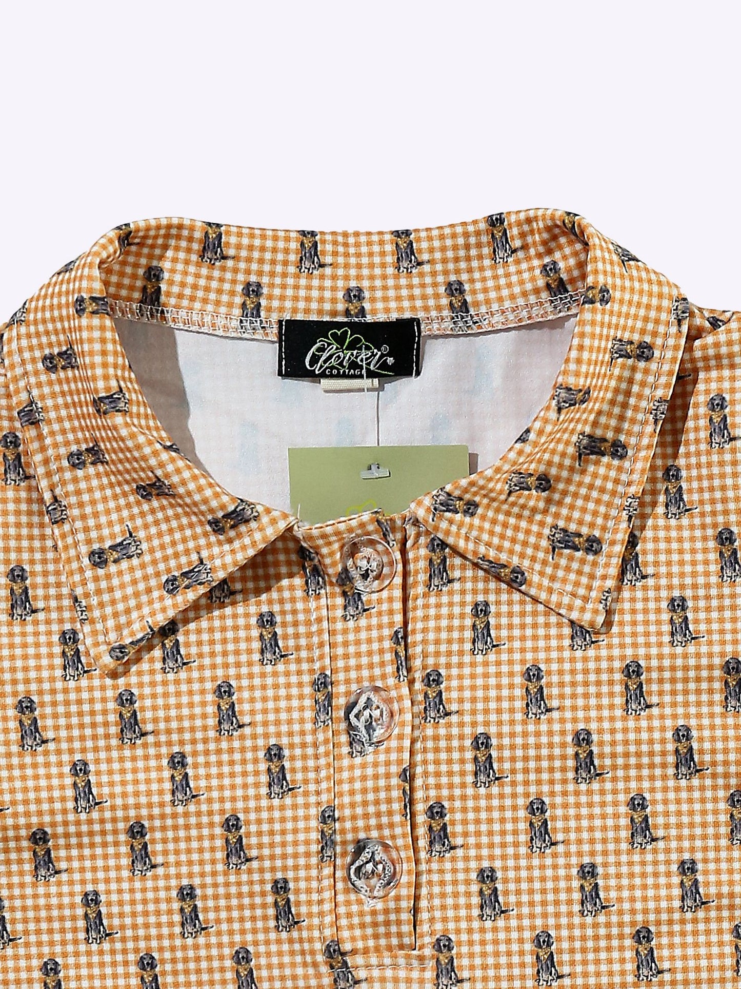 SS Checkered Smokey Collar Shirt