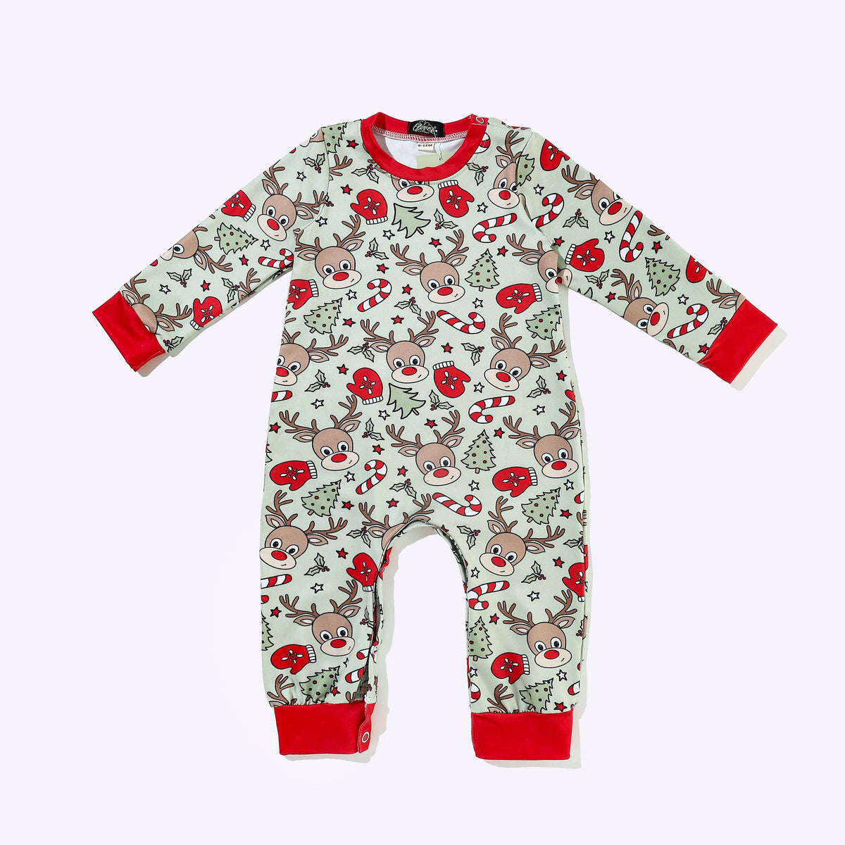 Red Nose Reindeer Boy Romper