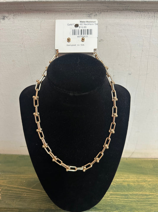 Gold Chain #2 Necklace Set